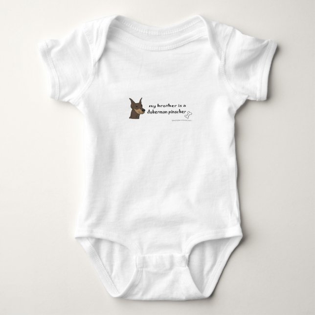 doberman pinscher baby bodysuit (Front)