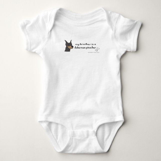 doberman pinscher baby bodysuit (Front)
