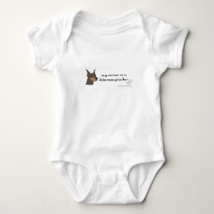 doberman pinscher baby bodysuit