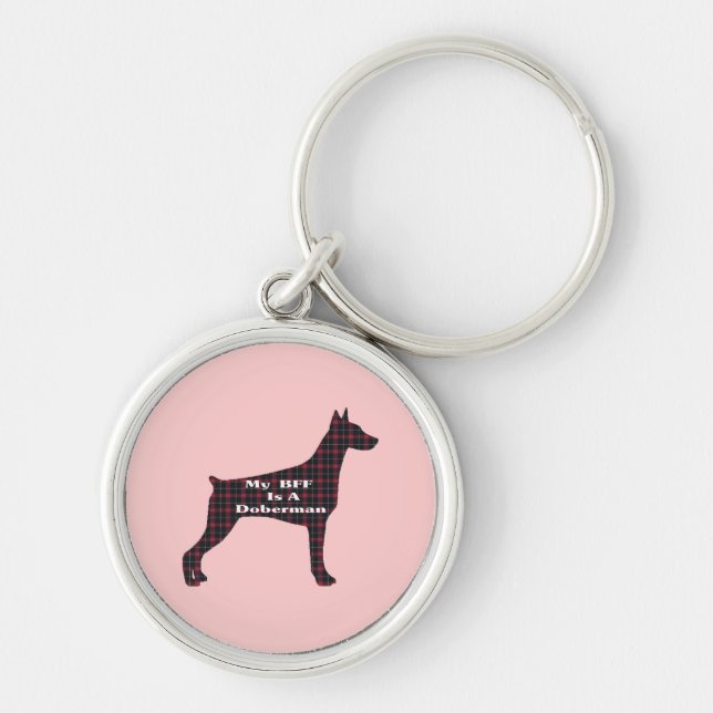 Doberman Pinscher BFF Key Ring (Front)