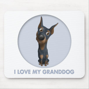 Doberman Pinscher (Black and Tan) Granddog Mouse Mat