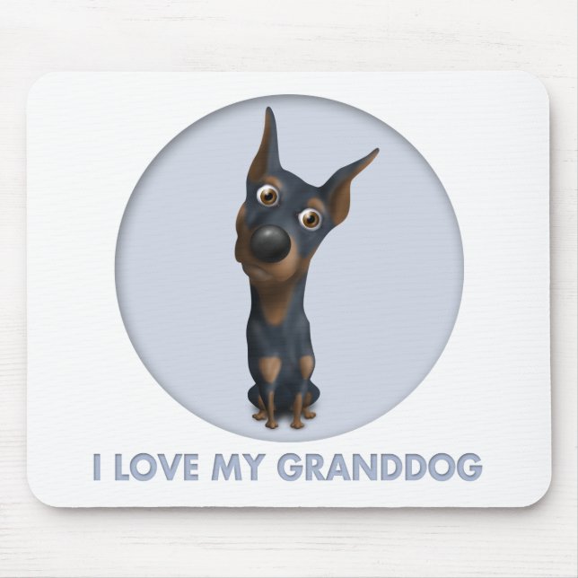 Doberman Pinscher (Black and Tan) Granddog Mouse Mat (Front)