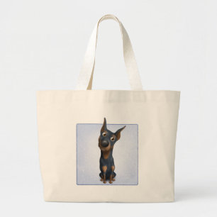 Doberman Pinscher (Black & Tan) DOB1 Large Tote Bag