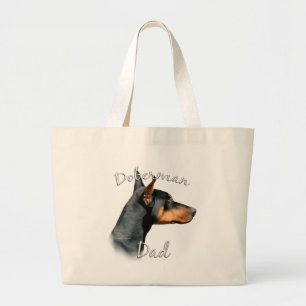 Doberman Pinscher (blk) Dad 2 Large Tote Bag