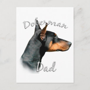 Doberman Pinscher (blk) Dad 2 Postcard