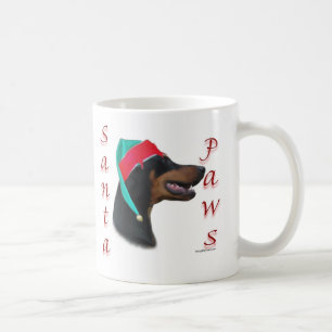 Doberman Pinscher (blk) Santa Paws Coffee Mug