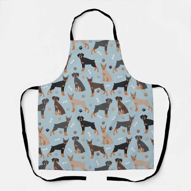  Doberman Pinscher Bones and Paws Apron (Front)