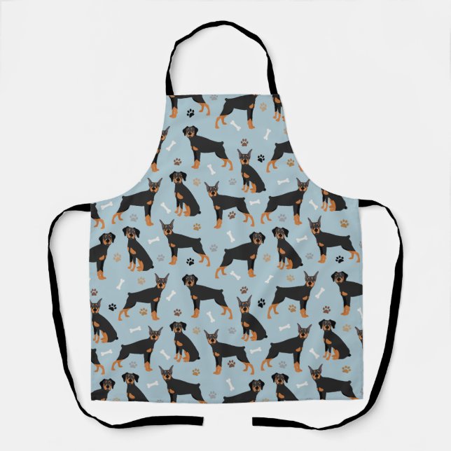  Doberman Pinscher Bones and Paws Apron (Front)