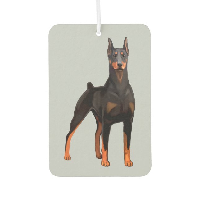 Doberman Pinscher Car Air Freshener (Front)