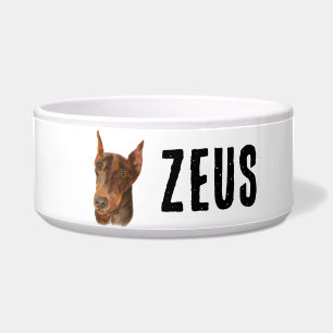 Doberman Pinscher Ceramic Pet Bowl