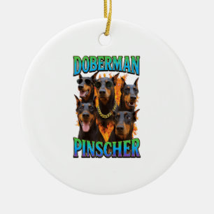 Doberman Pinscher Ceramic Tree Decoration