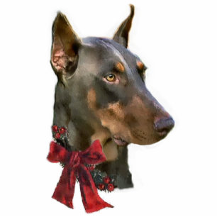 Doberman Pinscher Christmas Gifts Ornament Photo Sculpture Decoration