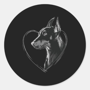 Doberman Pinscher Classic Round Sticker