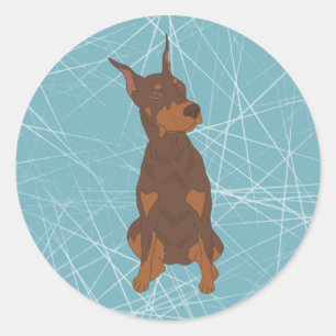 Doberman Pinscher  Classic Round Sticker
