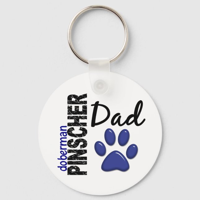 Doberman Pinscher Dad 2 Key Ring (Front)
