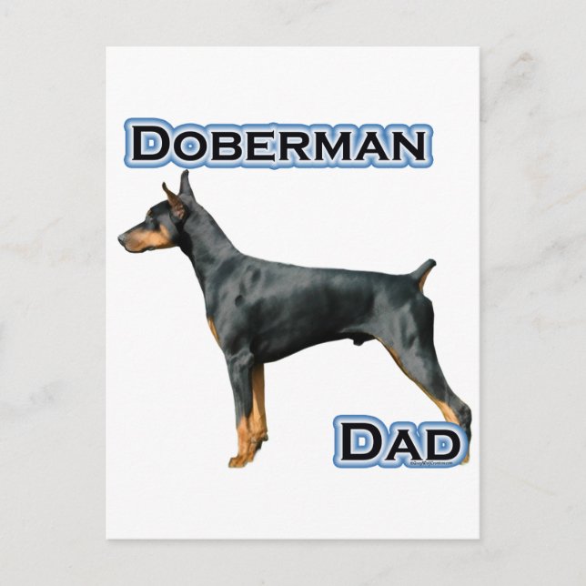 Doberman Pinscher Dad 4 Postcard (Front)