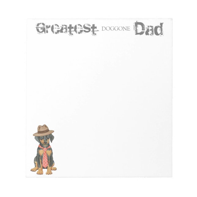 Doberman Pinscher Dad Notepad (Front)