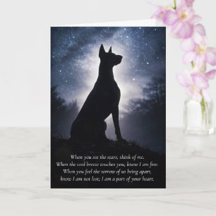 Doberman Pinscher Dobie Sympathy Spiritual Card