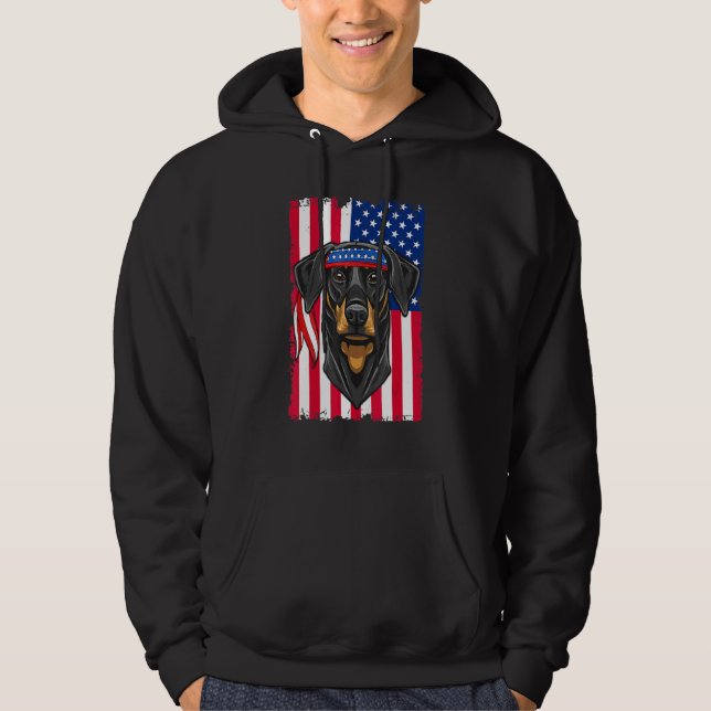 Doberman Pinscher Dog 1 Hoodie (Front)