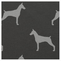Doberman Pinscher Dog Breed Silhouettes Patterned