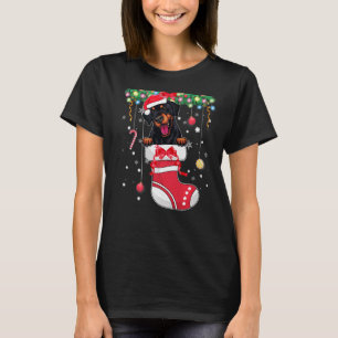 Doberman Pinscher Dog Christmas Dog Christmas Sto T-Shirt