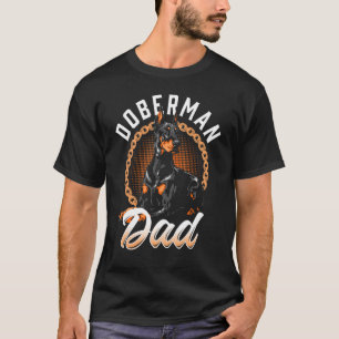 Doberman Pinscher Dog Dad Silhouette Fur Dog Papa T-Shirt