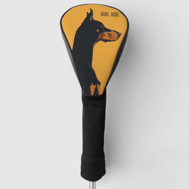 Doberman Pinscher Dog Golf Head Cover (Front)