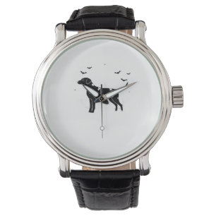 Doberman Pinscher Dog – Halloween Moon Silhouette  Watch