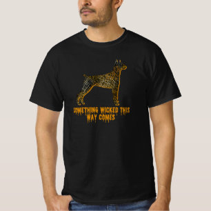 Doberman Pinscher Dog Silhouette Fun Halloween T-Shirt