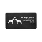 Doberman Pinscher Dog Silhouettes with Heart