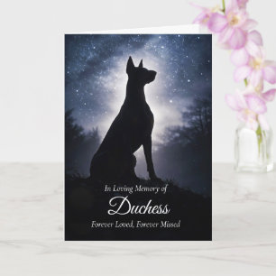 Doberman Pinscher Dog Sympathy Loss Spiritual  Card