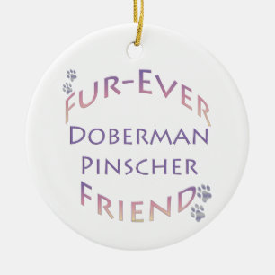 Doberman Pinscher Furever Ceramic Tree Decoration