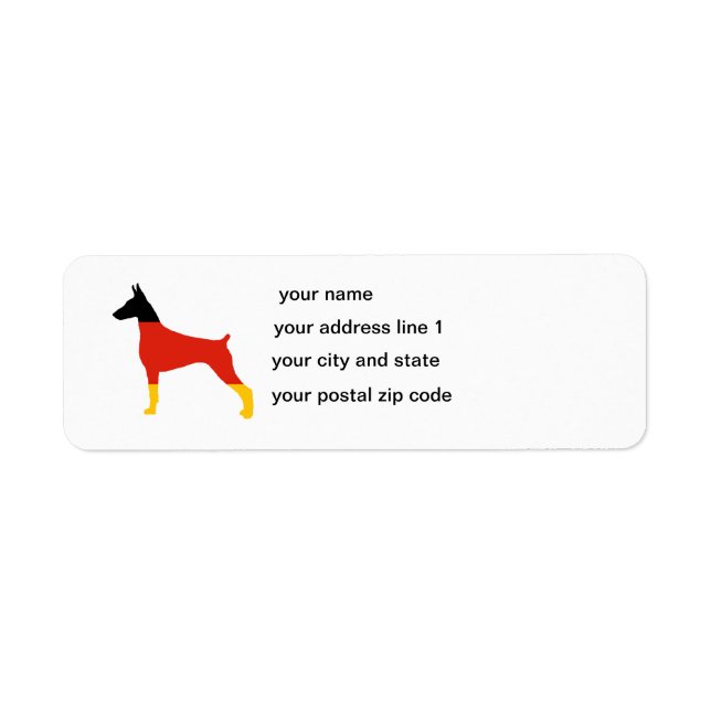 doberman pinscher germany-flag silhouette (Front)