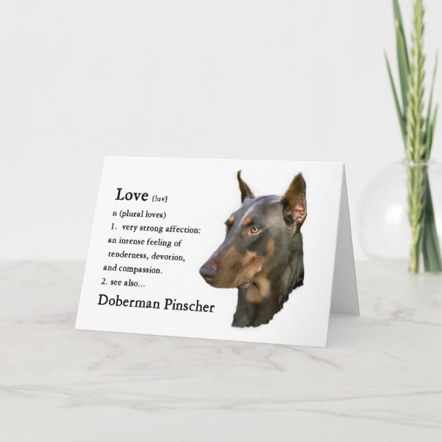 Doberman Pinscher Gifts Card (Front)