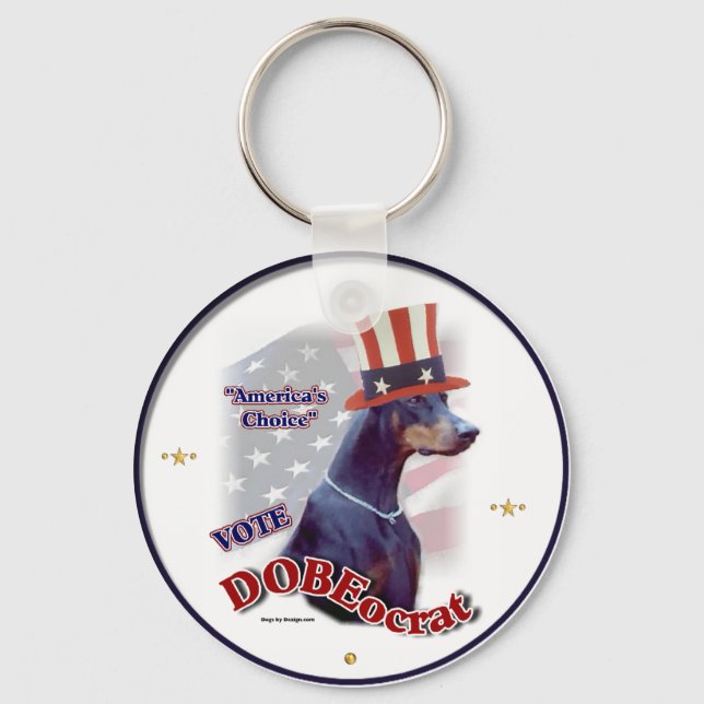 Doberman Pinscher Gifts Key Ring (Front)