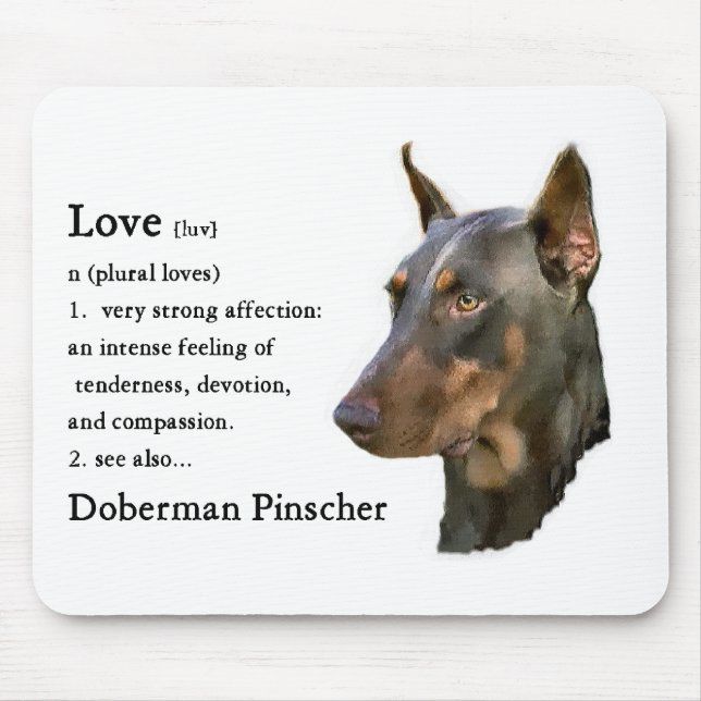 Doberman Pinscher Gifts Mouse Mat (Front)