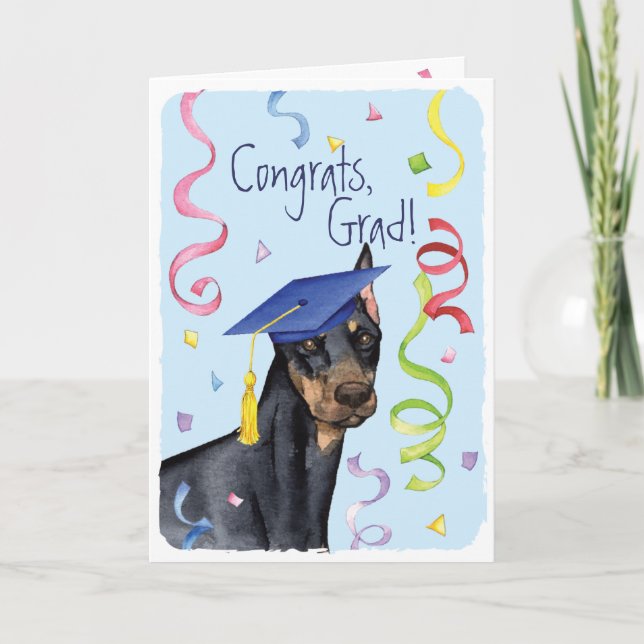 Doberman Pinscher Graduate Card (Front)