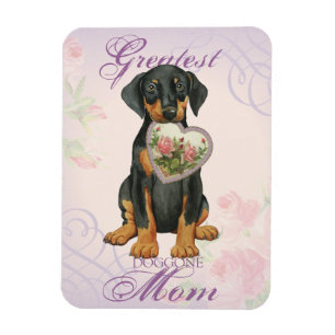 Doberman Pinscher Heart Mum Magnet