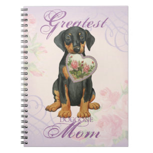 Doberman Pinscher Heart Mum Notebook