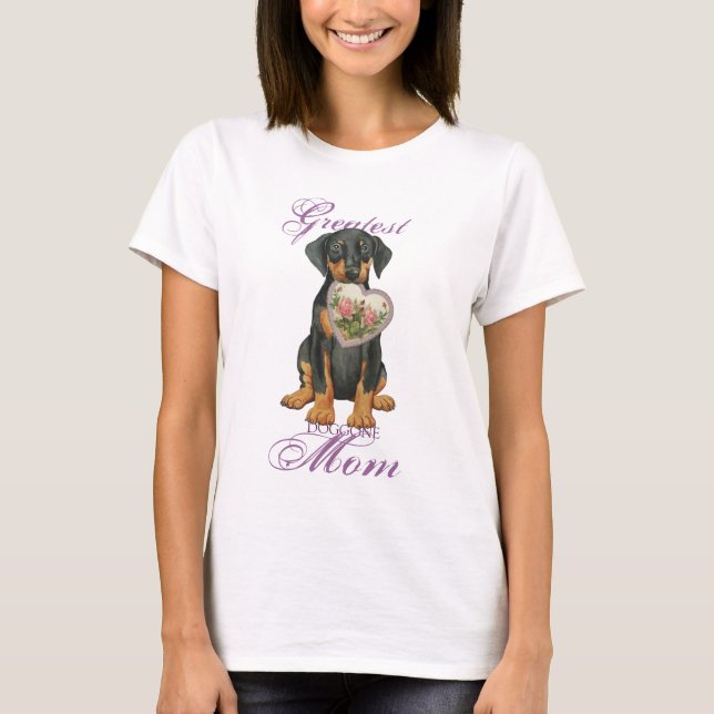 Doberman Pinscher Heart Mum T-Shirt (Front)