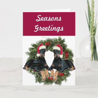 Doberman Pinscher Holiday Card