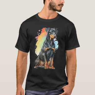 Doberman Pinscher Illustration  Dog  Canine Pet T-Shirt