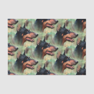 Doberman Pinscher in the Woods Tissue Paper