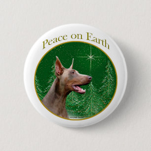 Doberman Pinscher (isabella) Peace 6 Cm Round Badge