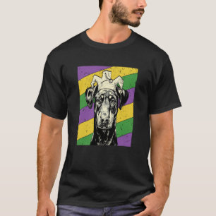 Doberman Pinscher Jester Mardi Gras Dog Mum or Dad T-Shirt