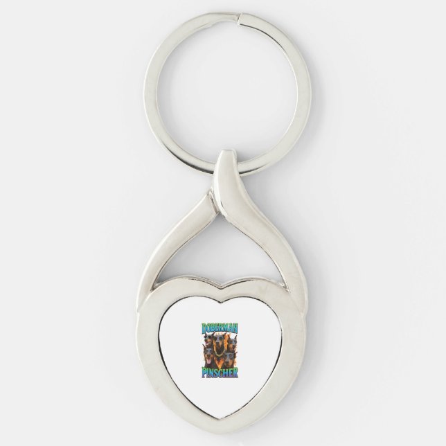 Doberman Pinscher  Key Ring (Front)