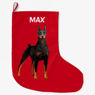Doberman Pinscher Large Christmas Stocking