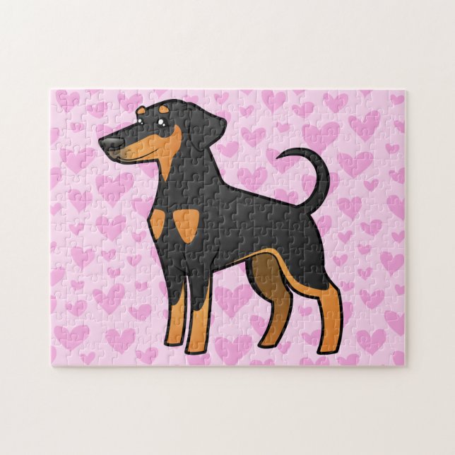 Doberman Pinscher Love (floppy ears) Jigsaw Puzzle (Horizontal)