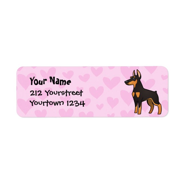 Doberman Pinscher Love (pointy ears) (Front)