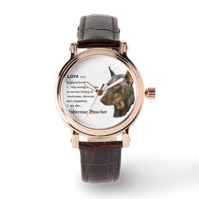 Doberman Pinscher Lovers Gifts Watch (Front)